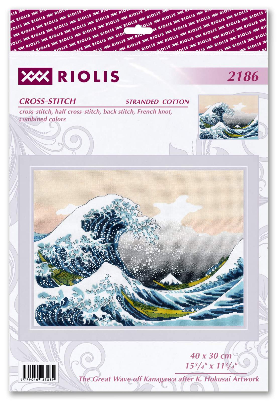 The Great Wave off Kanagawa - Cross Stitch Kit