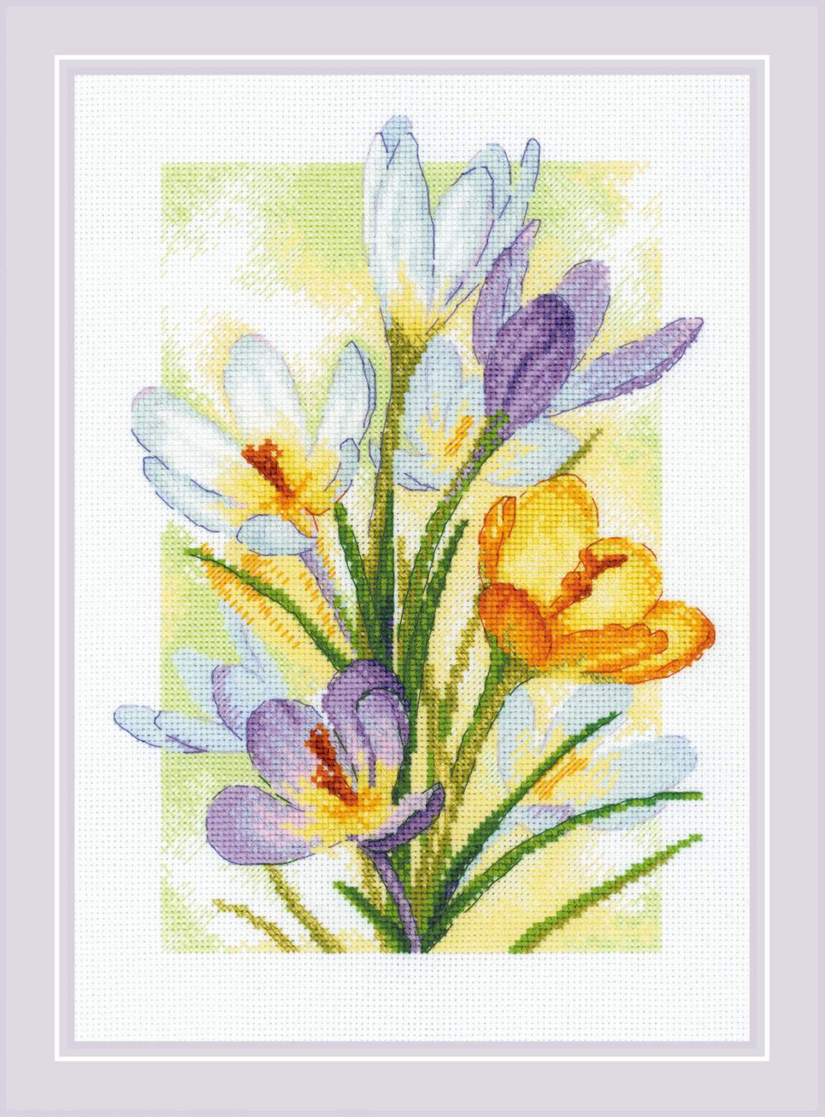 Spring Glow - Crocuses - Cross Stitch Kit