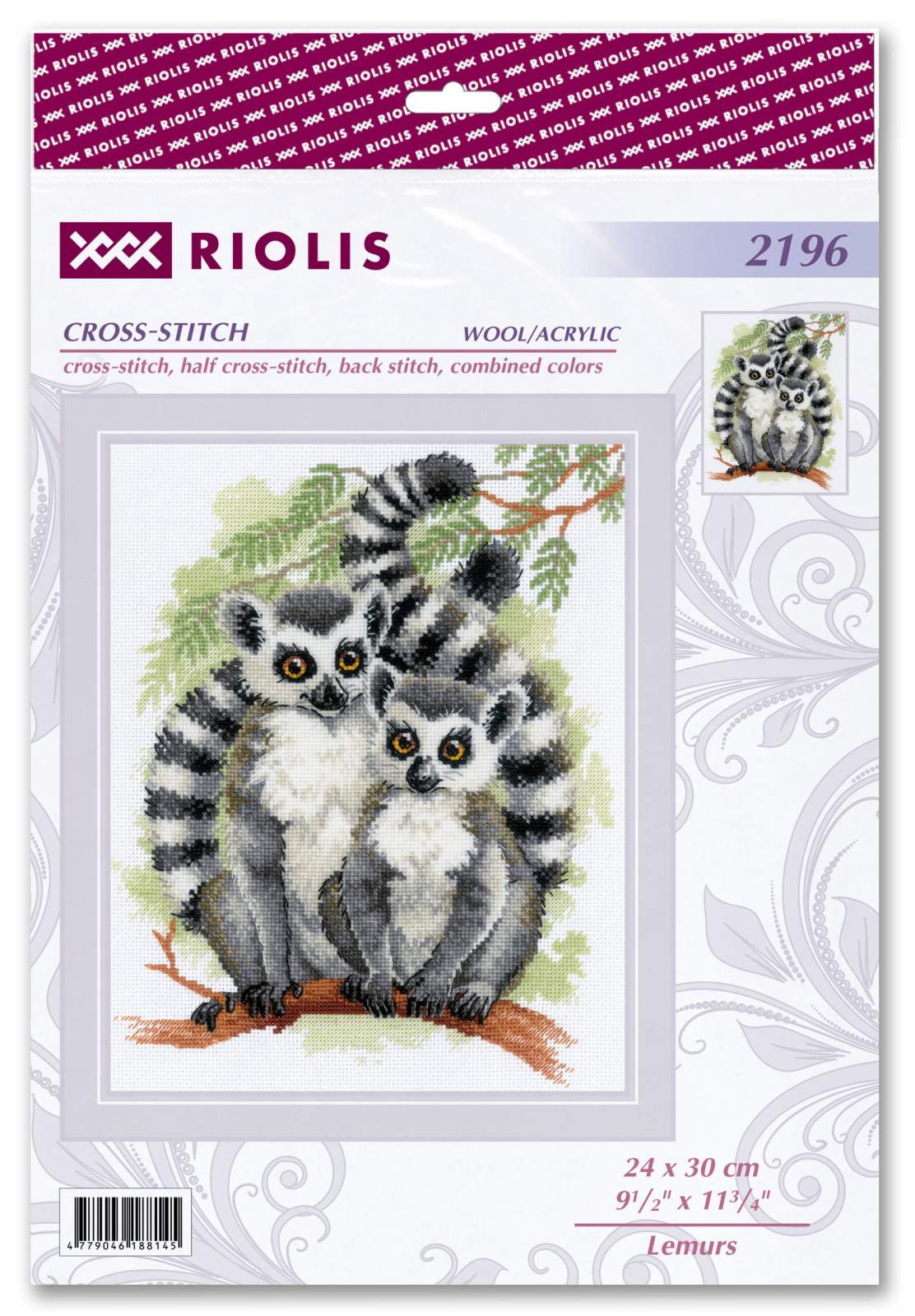 Lemurs - Cross Stitch Kit