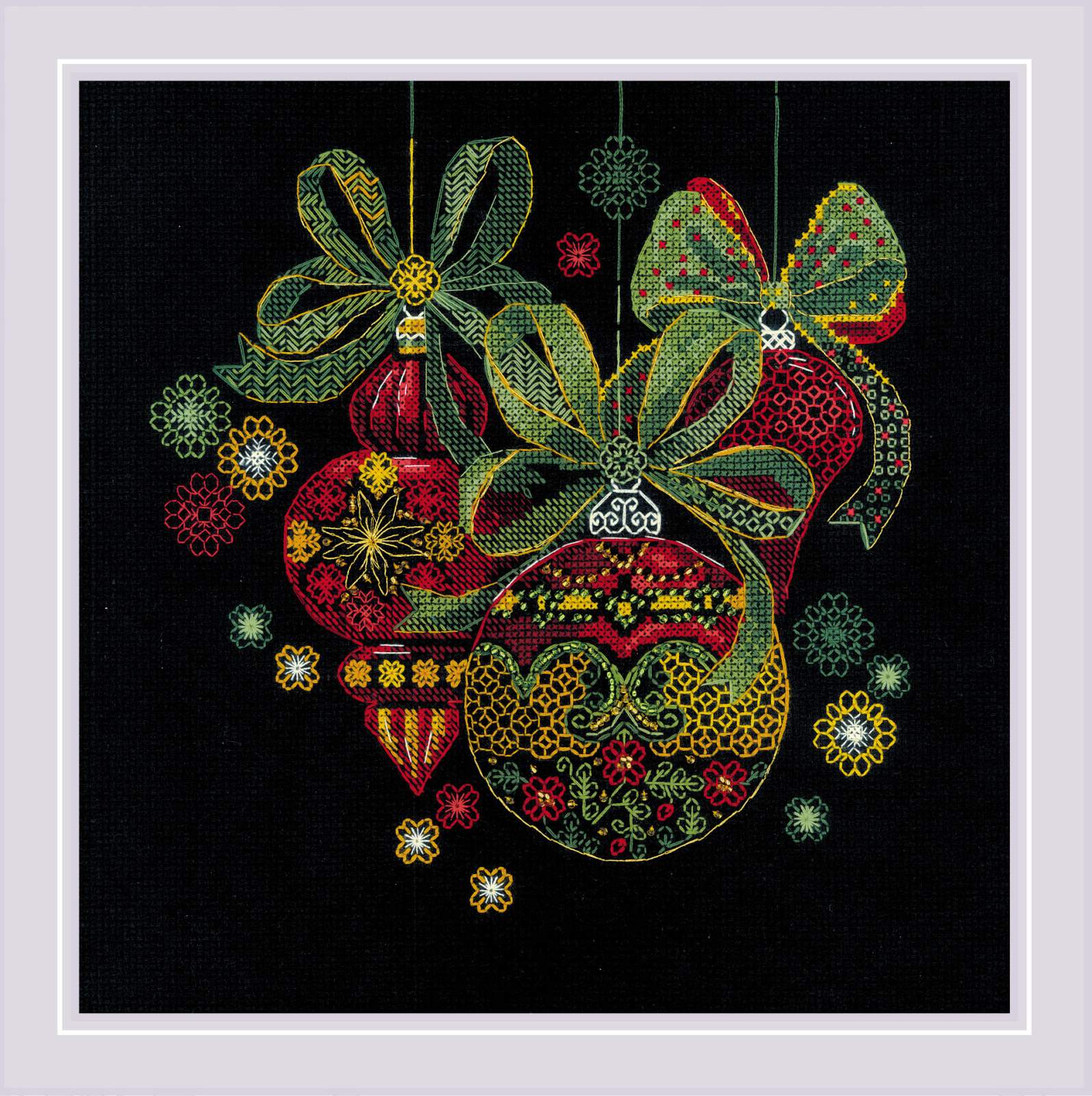 Holiday Ornaments - Christmas Cross Stitch Kit