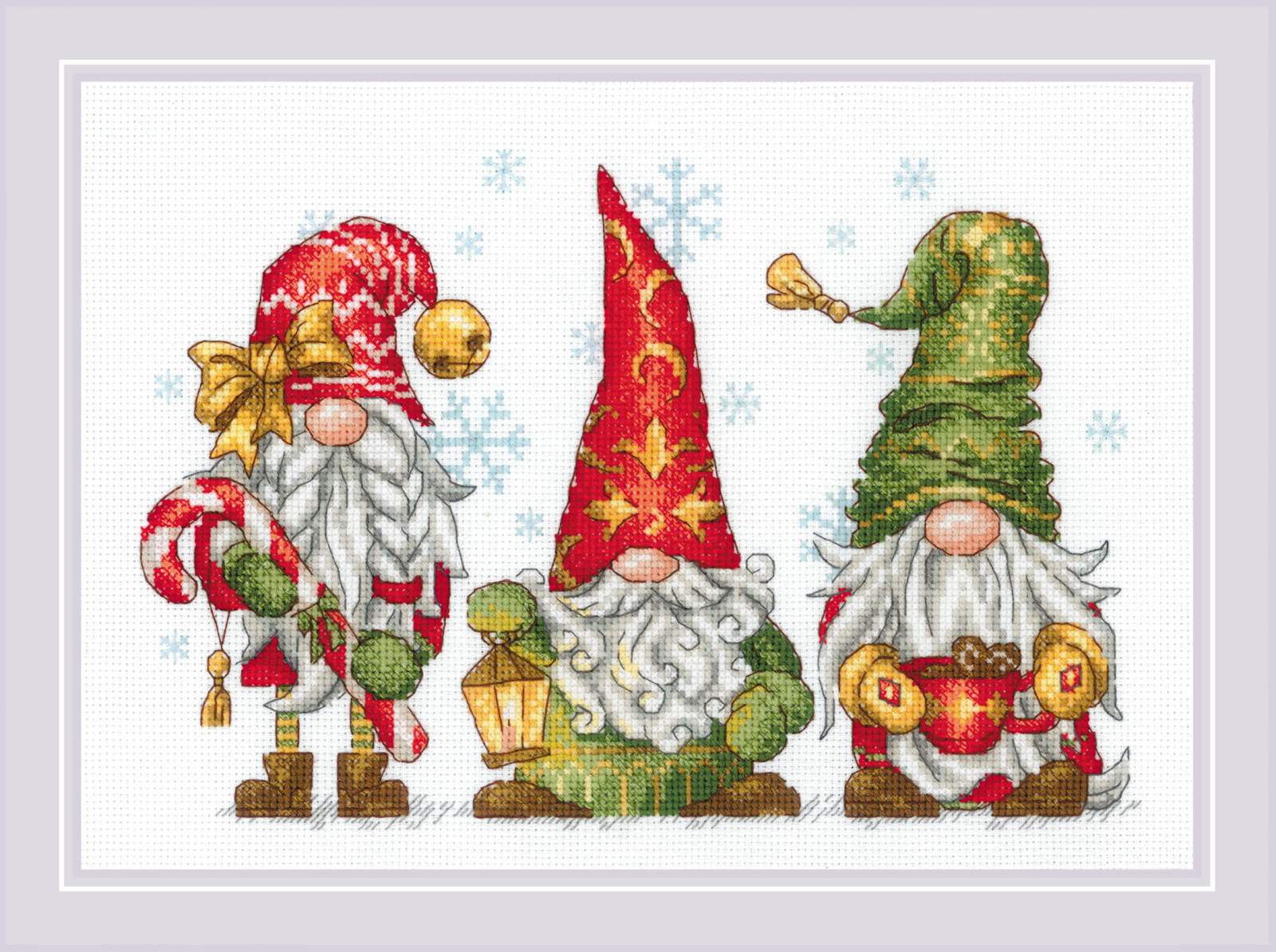 Jolly Gnomes - Christmas Cross Stitch Kit