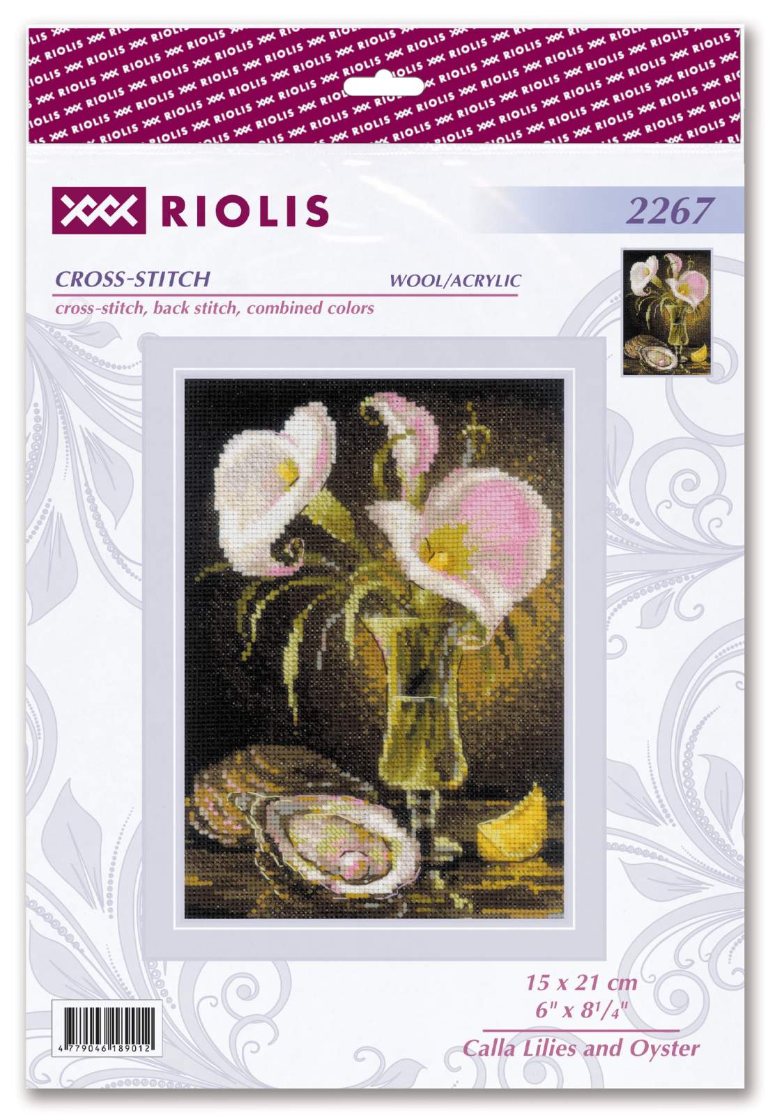 Calla Lilies and Oyster - Cross Stitch Kit