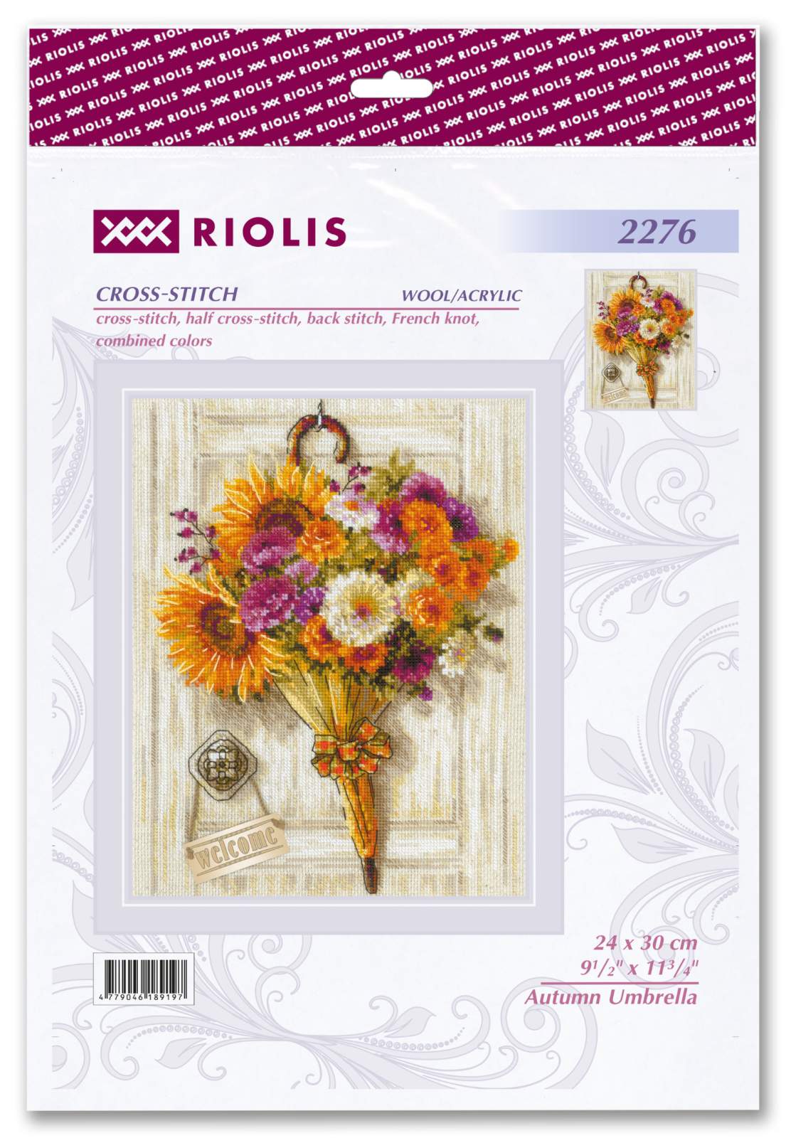 Autumn Umbrella - Cross Stitch Kit
