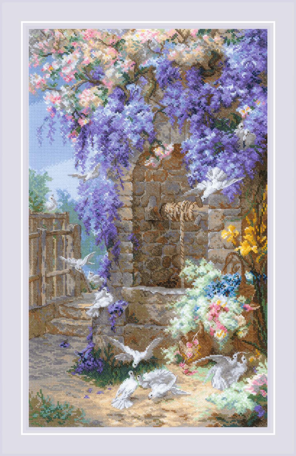 Spring (painting by Eugene Bidou) - Cross Stitch Kit