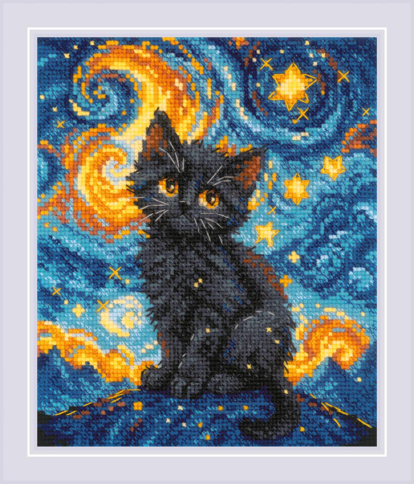 Starry Cat - Cross Stitch Kit