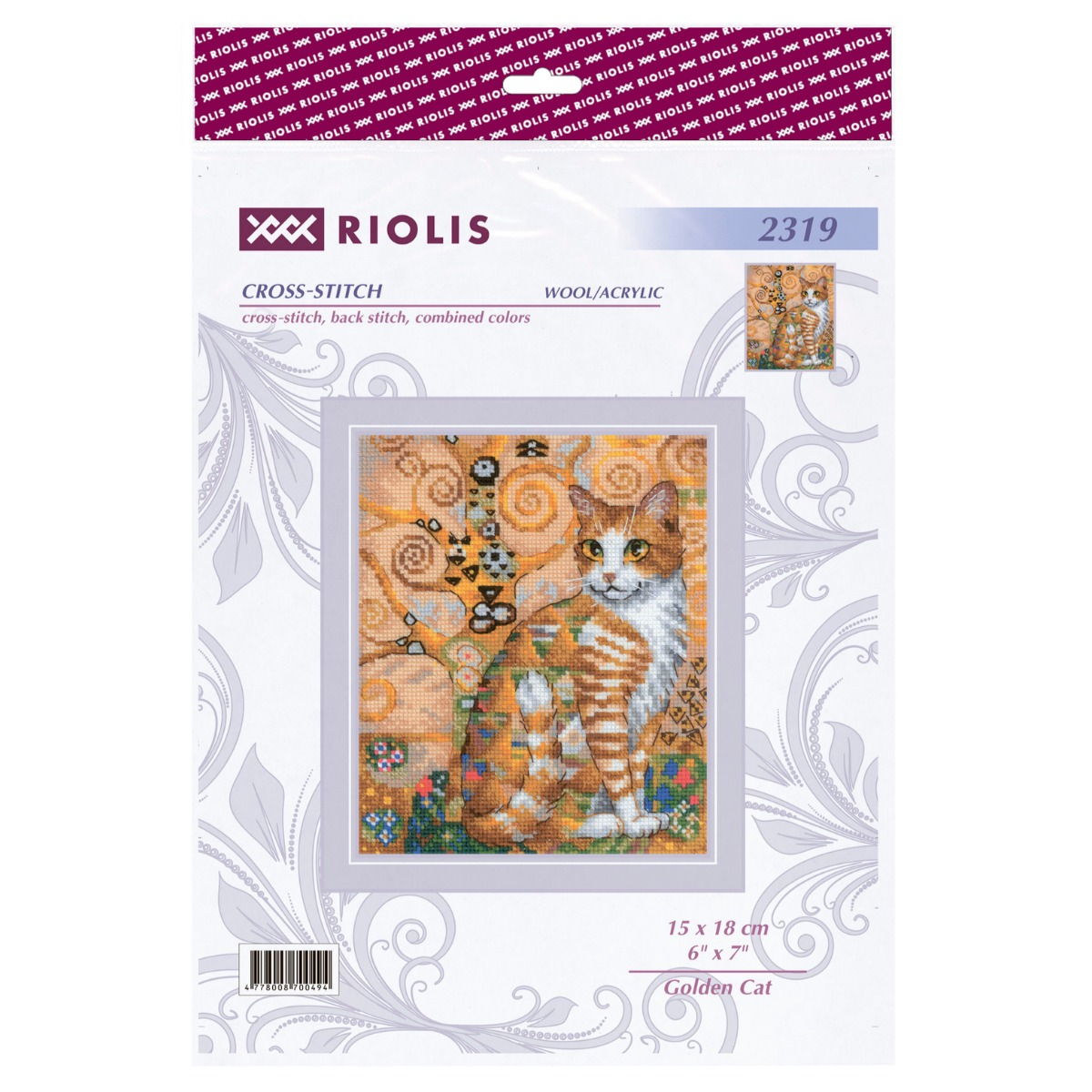 Golden Cat - Cross Stitch Kit