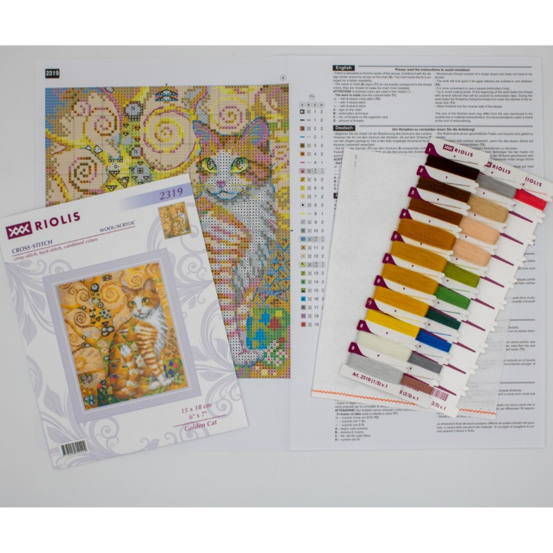 Golden Cat - Cross Stitch Kit