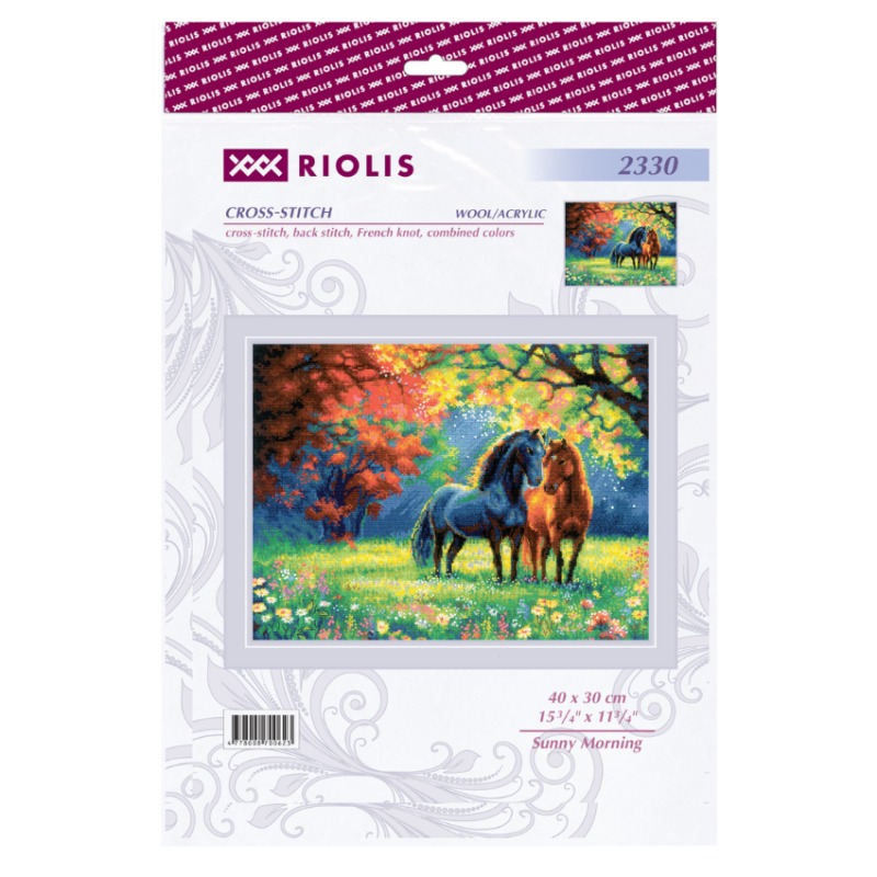 Autumn Morning - Cross Stitch Kit, different perspective #1, zoomed in. Select this picture to zoom back out.