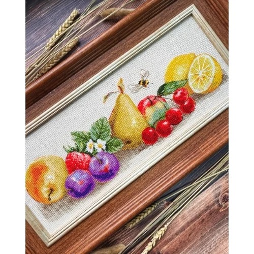 Taste of Summer - Cross Stitch Kit, different perspective #1, zoomed in. Select this picture to zoom back out.