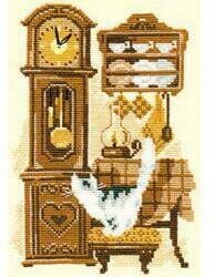 Cat With Clock - Cross Stitch Kit
