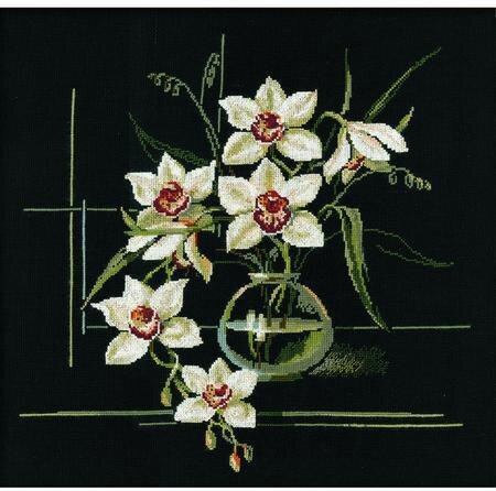 White Orchid - Cross Stitch Kit