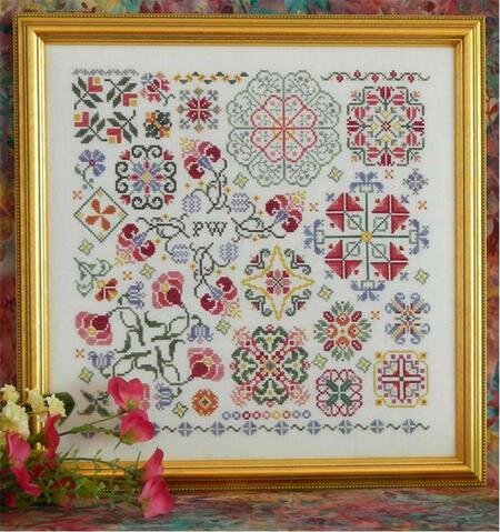 Swirling Flowers - Cross Stitch Pattern