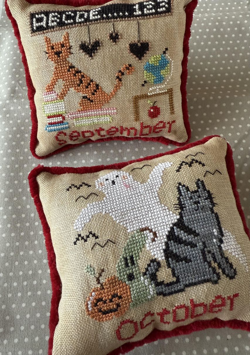 Cats Of The Month-September & October - Cross Stitch Pattern