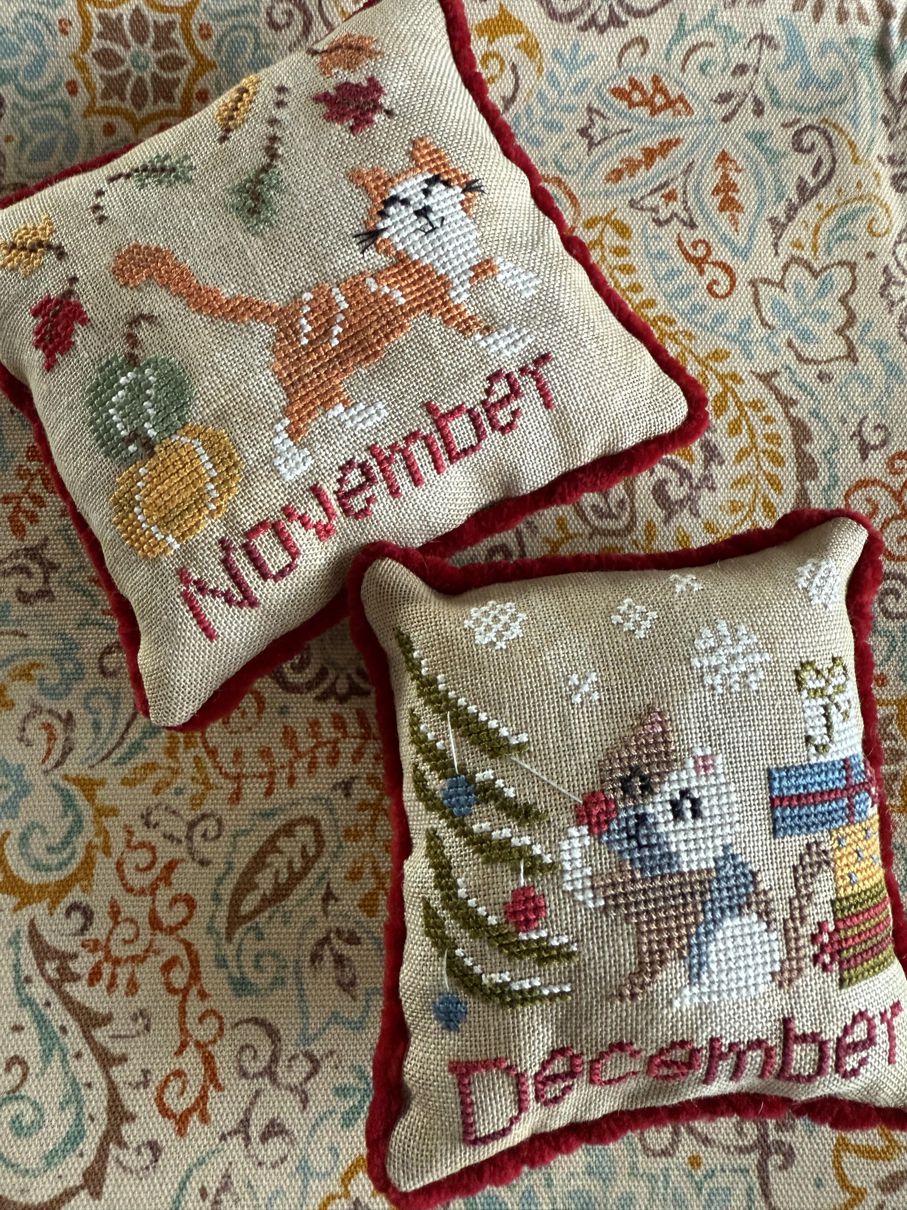 Cats Of The Month-November & December - Cross Stitch Pattern