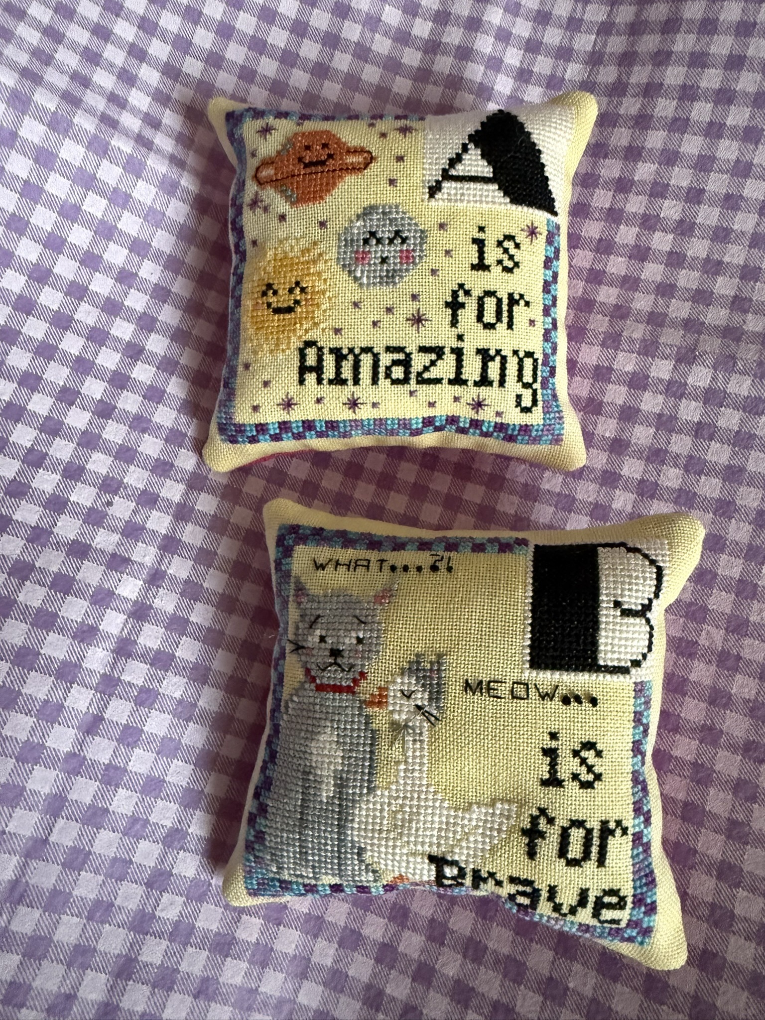 A-B - Positivity Alphabet - Cross Stitch Pattern