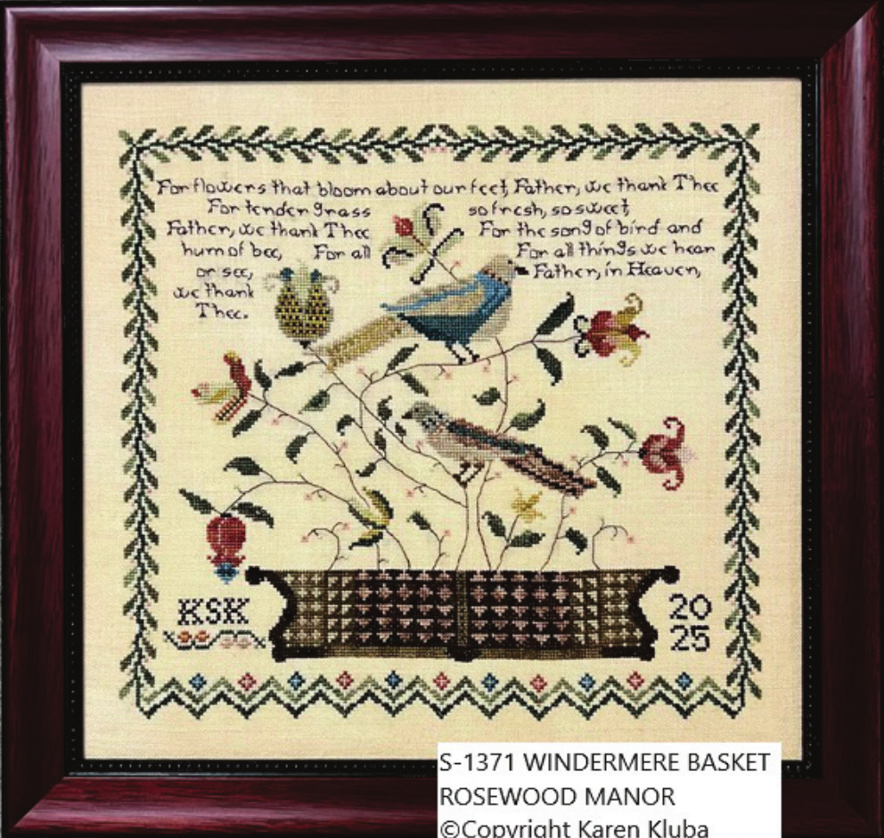 Windermere Basket - Cross Stitch Pattern