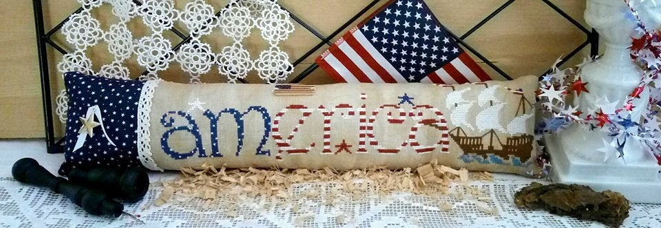 America (with embellishments) - Cross Stitch Pattern
