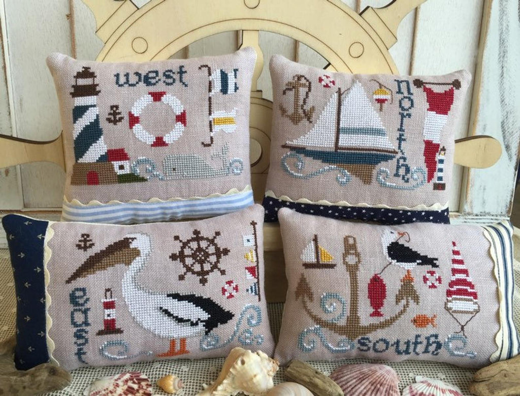 North South East West (with charm) - Cross Stitch Pattern