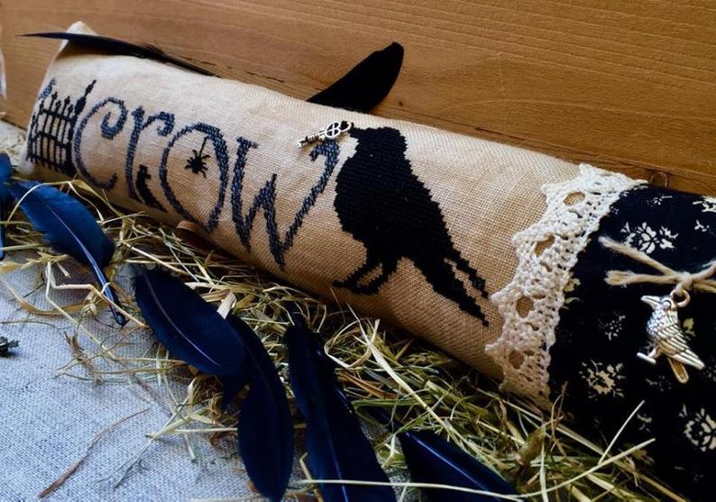 Crow (with embellishments) - Cross Stitch Pattern