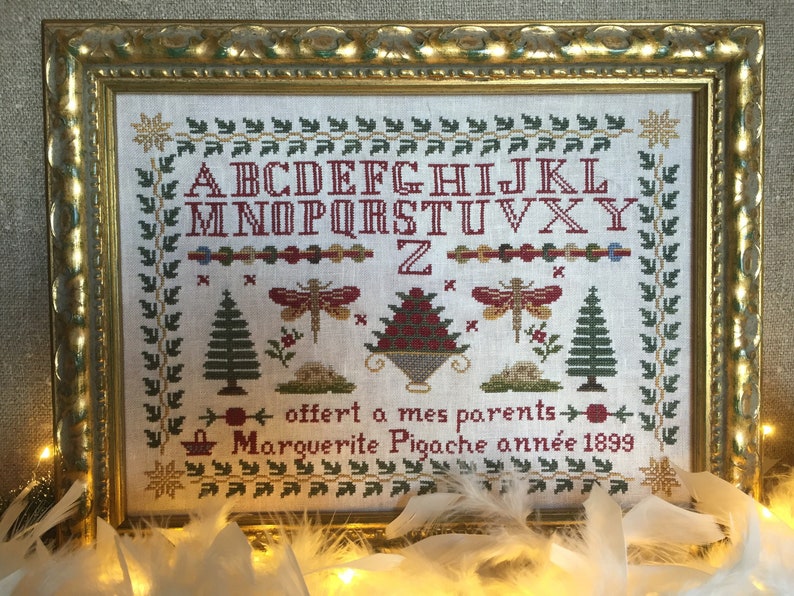 Marguerite Pigache 1899 - Christmas Cross Stitch Pattern