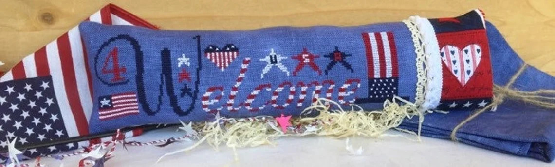 Welcome Freedom - Patriotic Cross Stitch Pattern