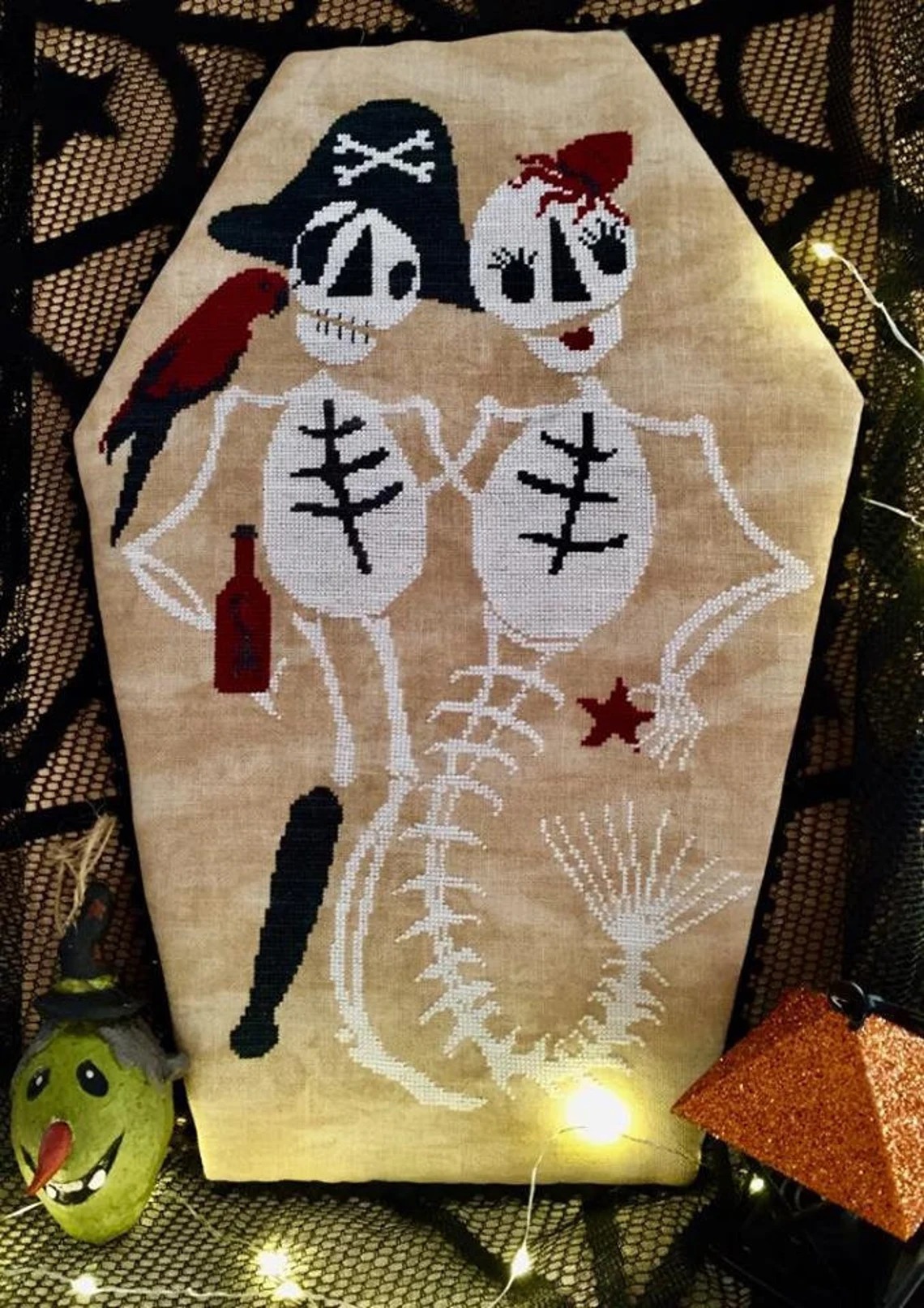 Marine Skeleton - Halloween Cross Stitch Pattern