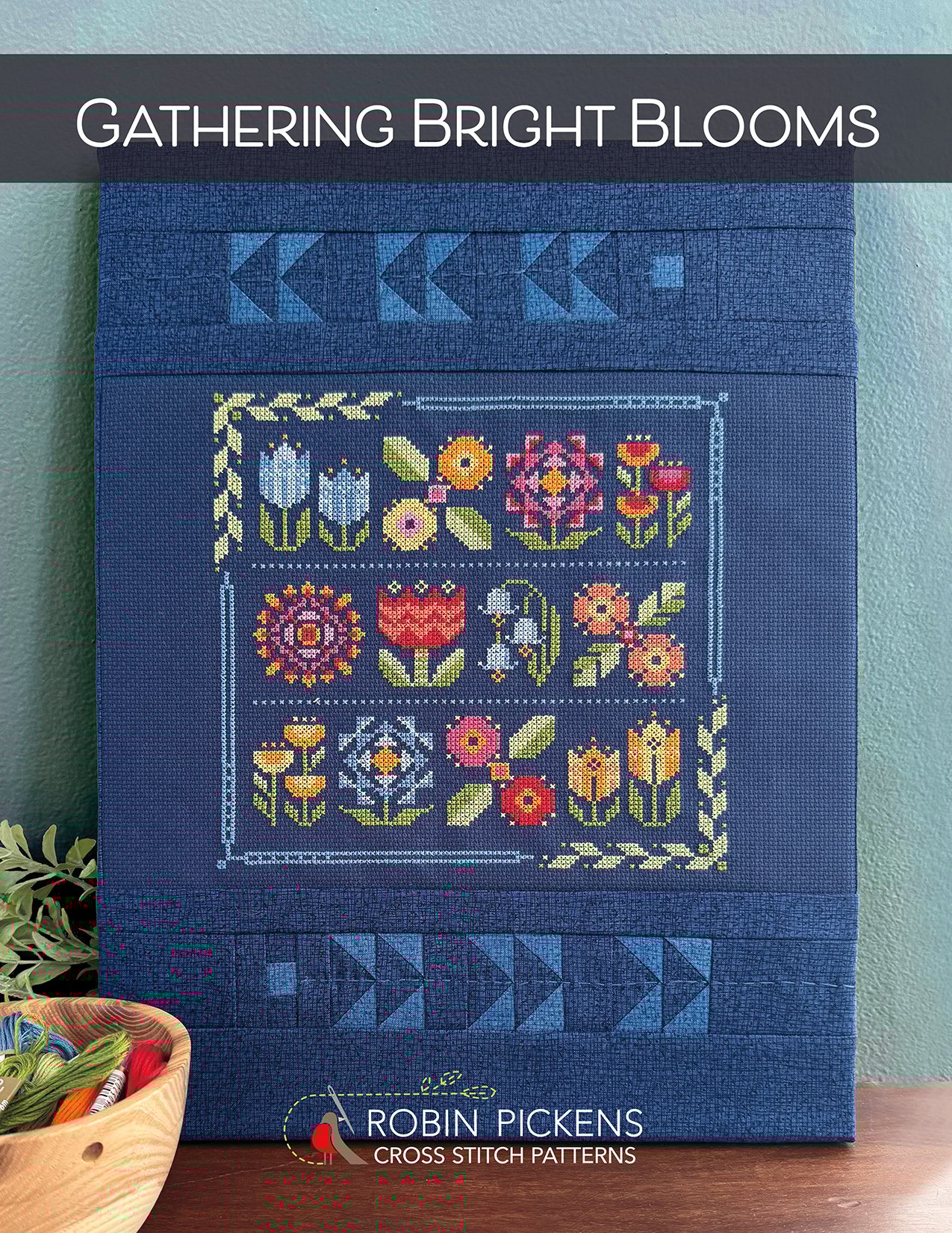 Gathering Bright Blooms - Cross Stitch Pattern