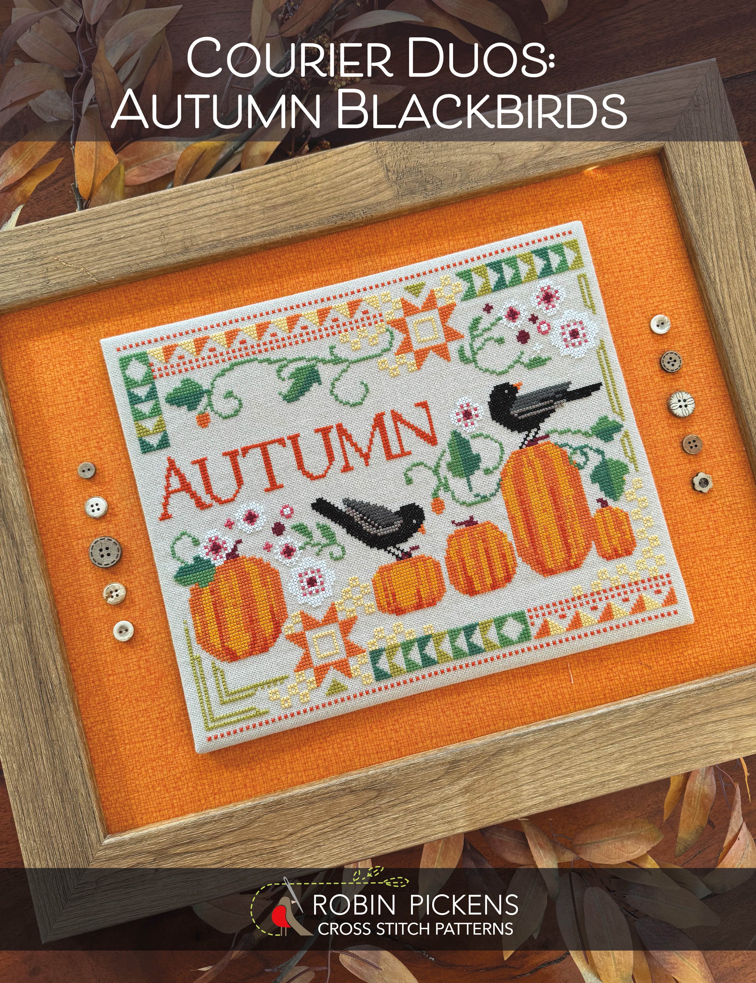 Courier Duos Autumn Blackbirds - Cross Stitch Pattern