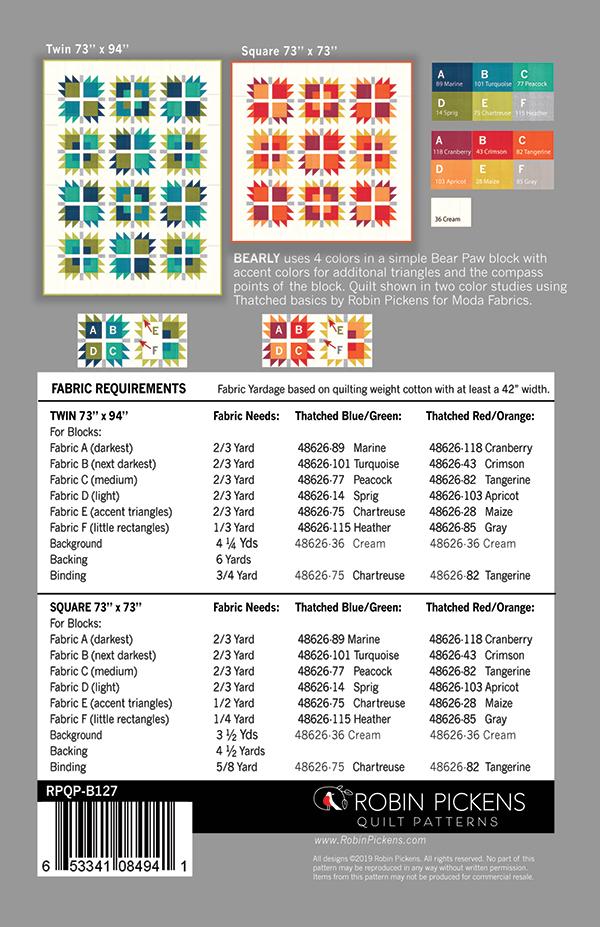 Bearly - Quilt Pattern