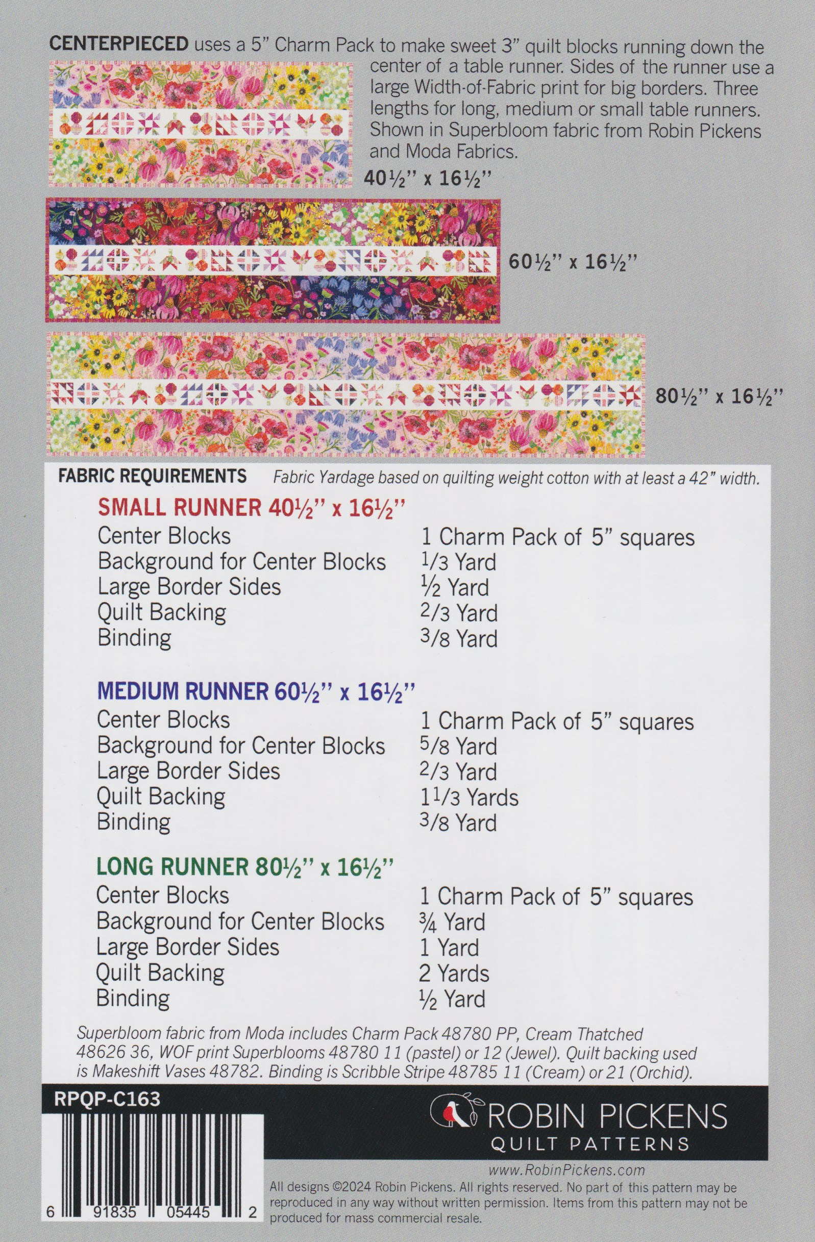 Centerpieced - Quilt Pattern