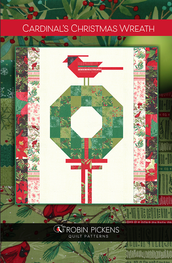 Cardinals Christmas Wreath - Quilt Pattern