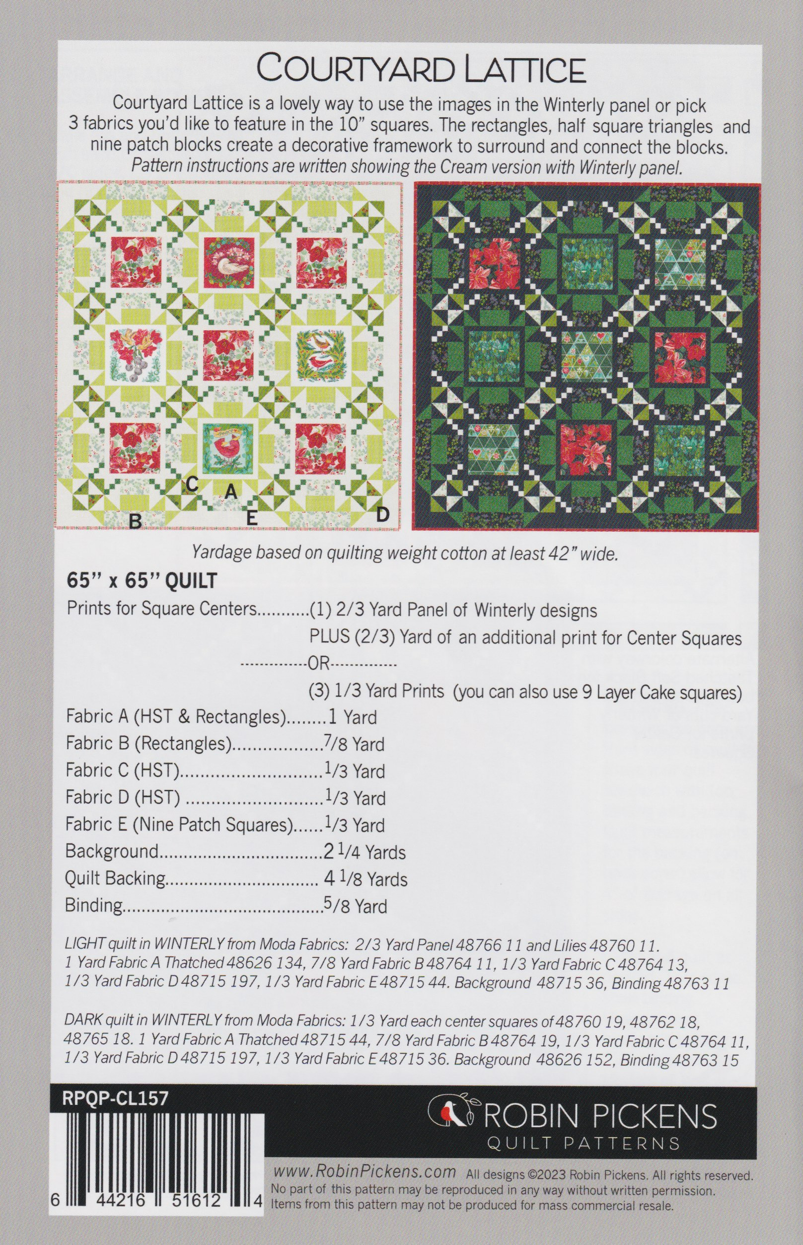 Courtyard Lattice - Quilt Pattern