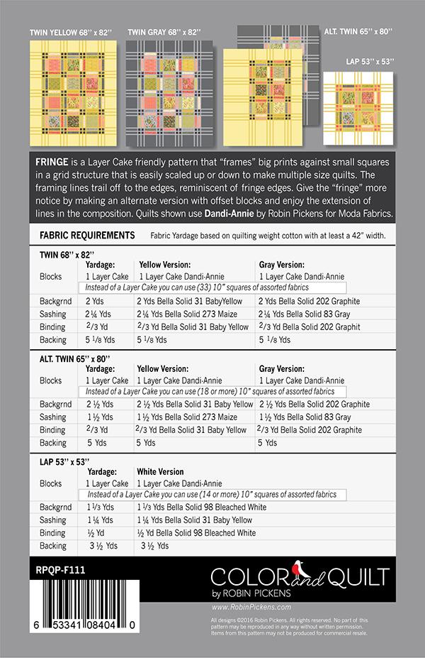 Fringe - Quilt Pattern