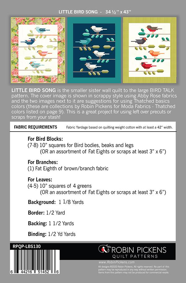 Little Bird Song - Quilt Pattern