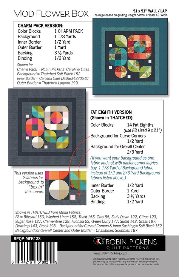 Mod Flower Box - Quilt Pattern