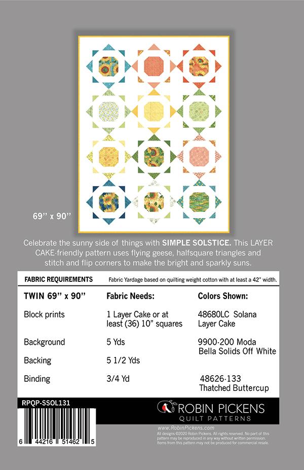 Simple Solstice - Quilt Pattern