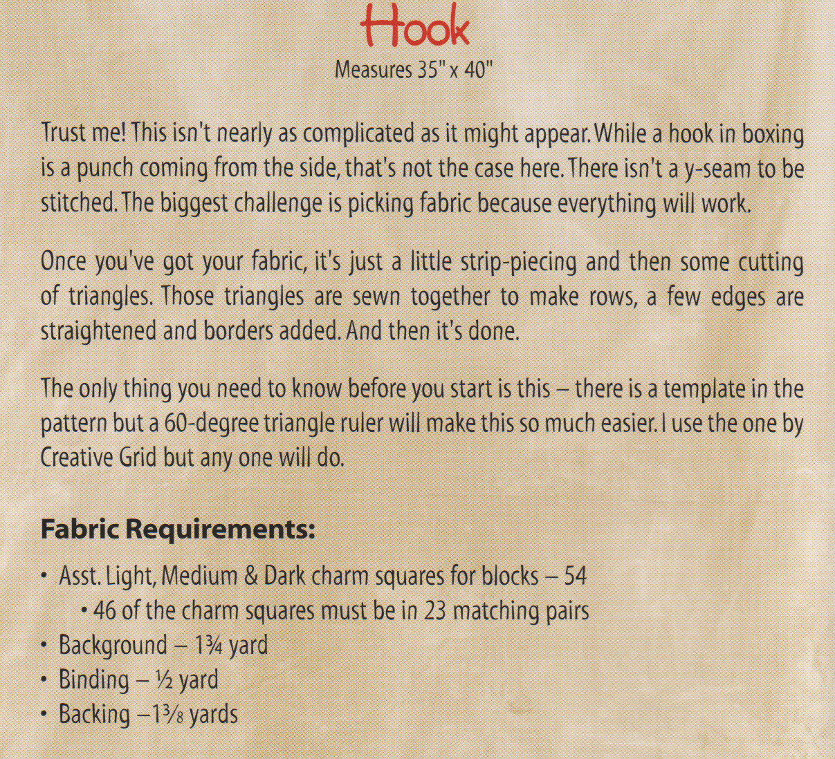 Hook - Quilt Pattern