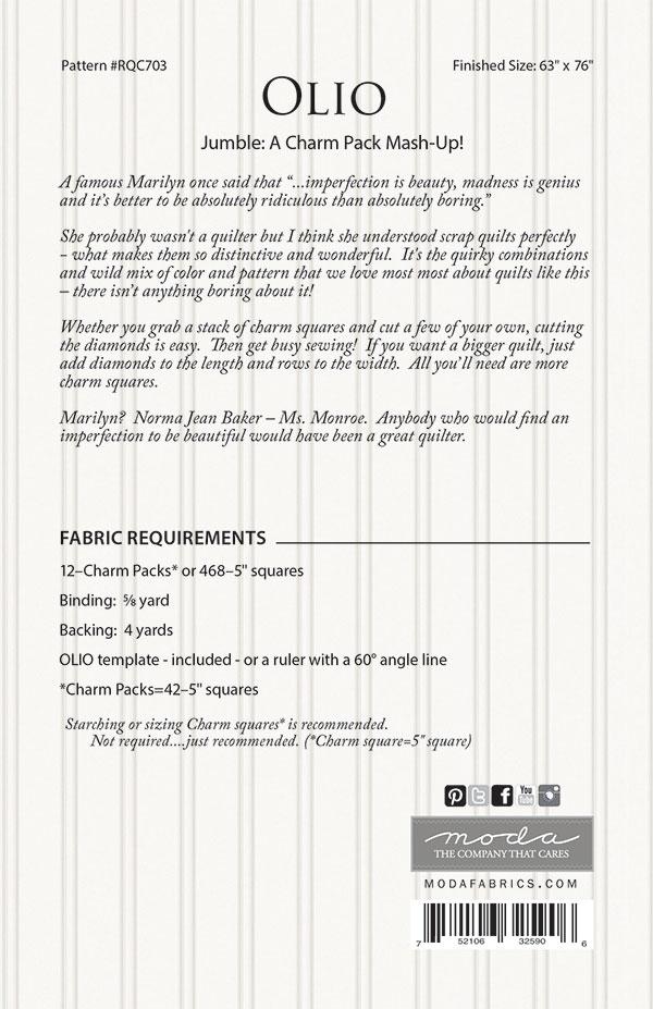 Olio Jumble Pattern W Temp - Quilt Pattern