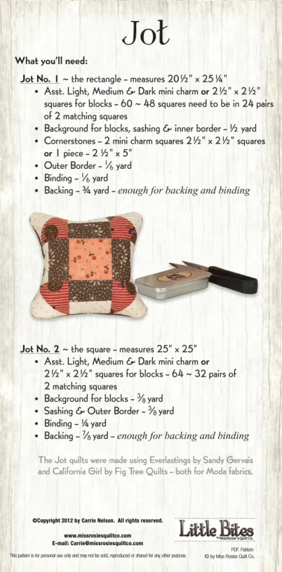 Jot - Quilt Pattern