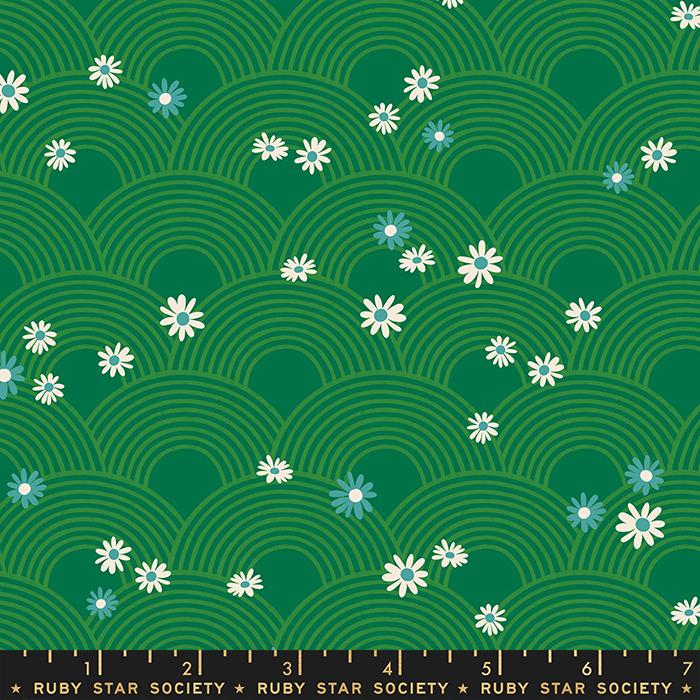 Rise And Shine Meadow - Evergreen - Quilt Fabric