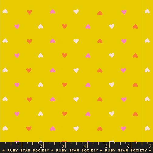 Best Day Ever Hearts - Golden Hour - Quilt Fabric