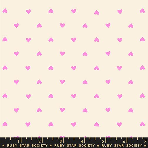Trinketry Hearts Neon Rose - Quilt Fabric