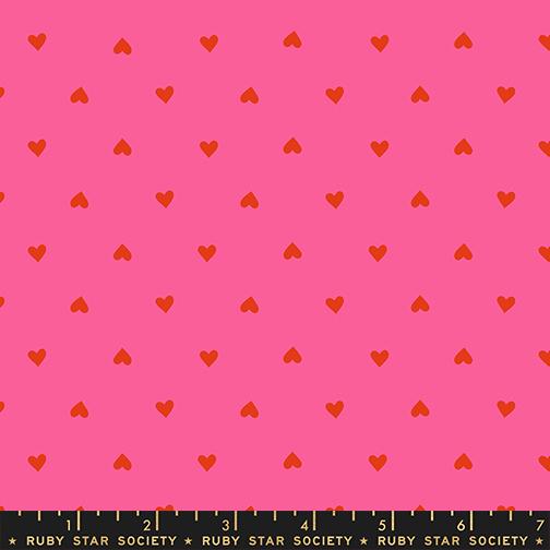 Sparkle Shopper Heart Playful - Quilt Fabric, zoomed in. Select this picture to zoom back out.