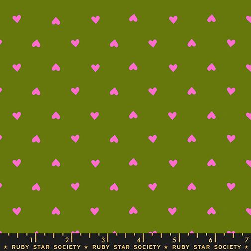 Sparkle Shopper Heart Sprout - Quilt Fabric, zoomed in. Select this picture to zoom back out.