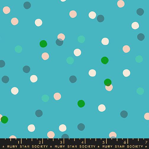 Carousel Dots - Dark Turquoise - Quilt Fabric