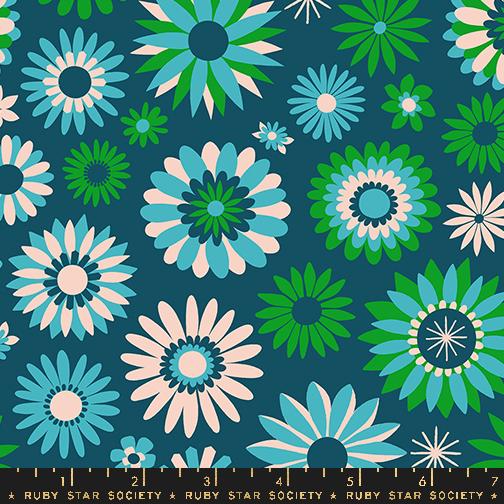 Carousel Flowers - Light Galaxy - Quilt Fabric