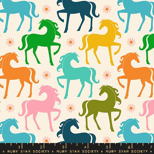 Carousel Horse - Natural - Quilt Fabric