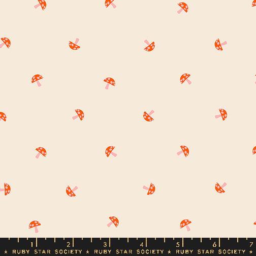 Carousel Mushroom - Natural - Quilt Fabric