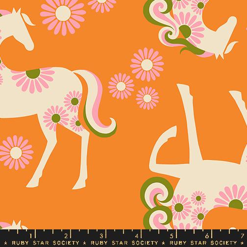 Carousel Canvas Burnt Orange - Quilt Fabric