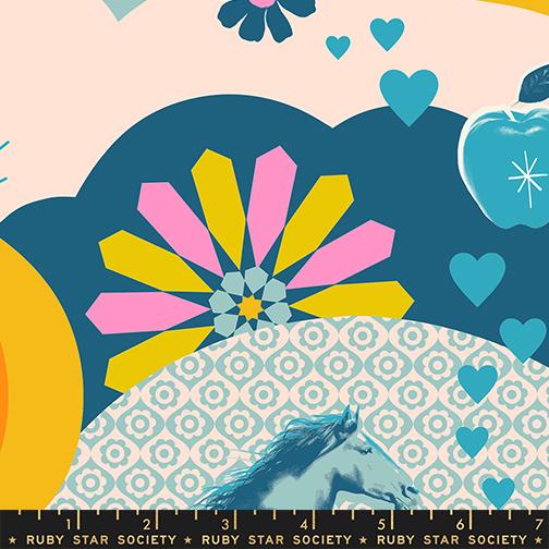 Best Day Ever Kitsch - Teal - Quilt Fabric